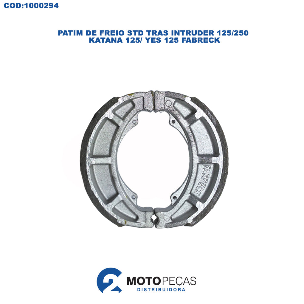 Patim de Freio STD Tras Intruder 125/250 Katana 125/ Yes 125 Fabreck