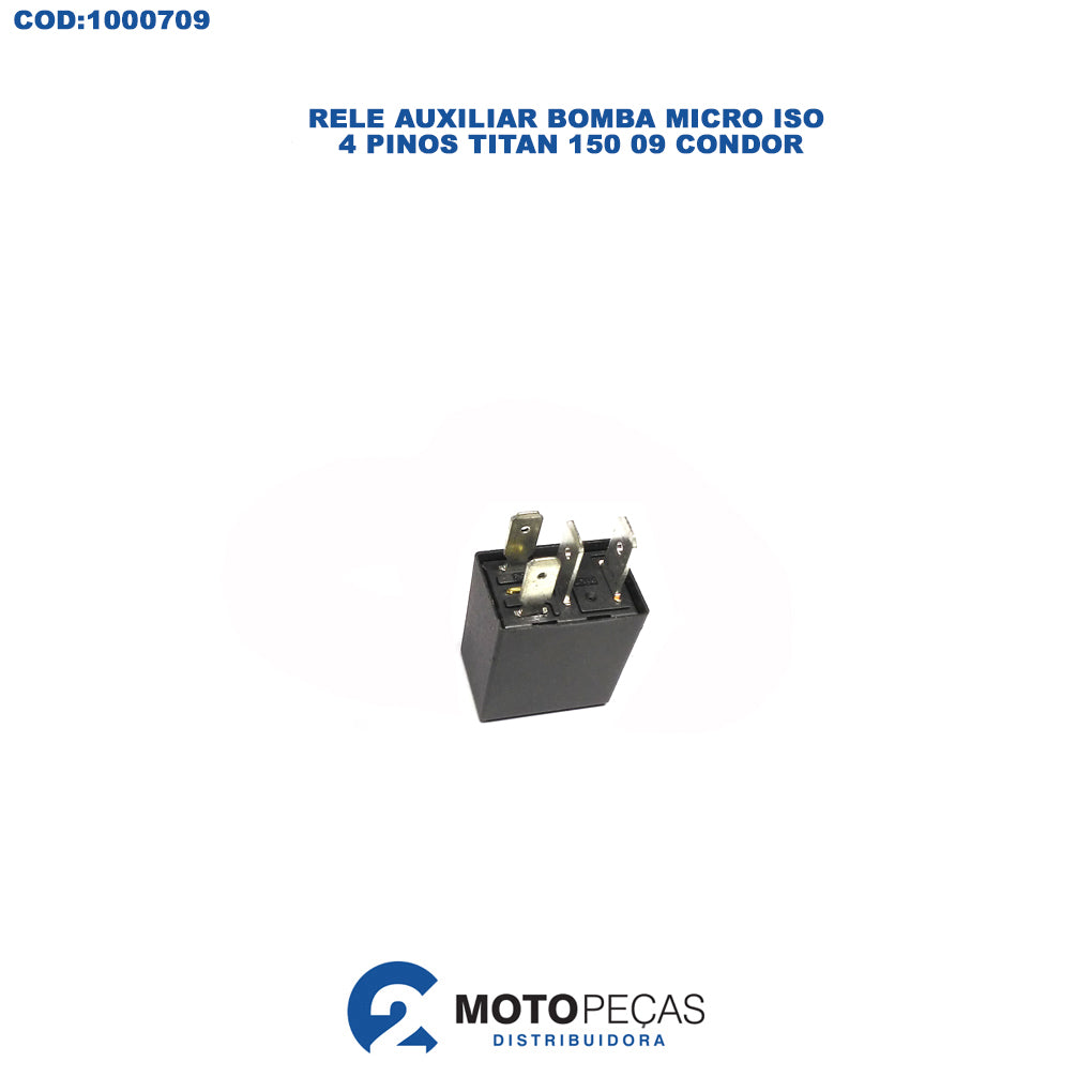 Rele Auxiliar Bomba Micro Iso 4 Pinos Titan 150 09 Bros 150 Biz 125 CB 300 / Condor