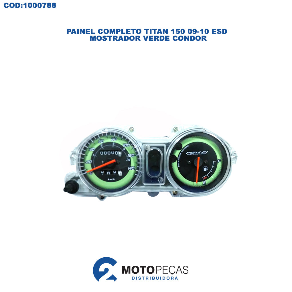Painel Completo Titan 150 09 a 10 ESD Mostrador Verde / Condor