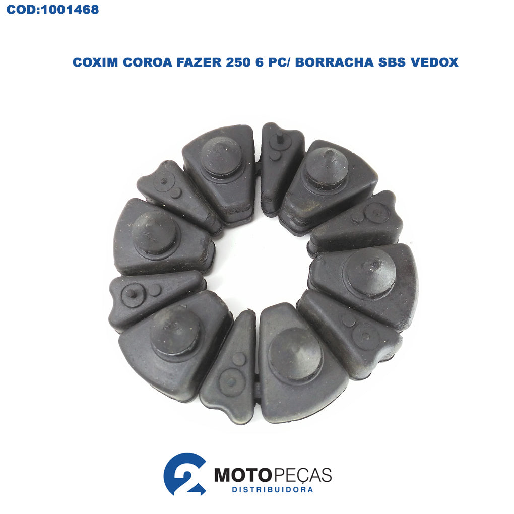 Coxim Coroa Fazer 250 6 PC/ Borracha SBS Vedox