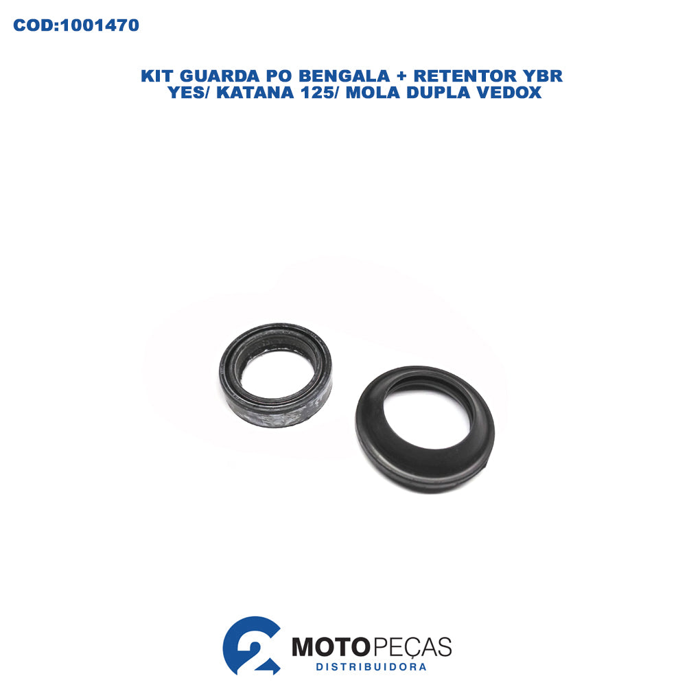 Kit Guarda Po Bengala + Retentor YBR/ YES/ Katana 125/ Mola Dupla Vedox
