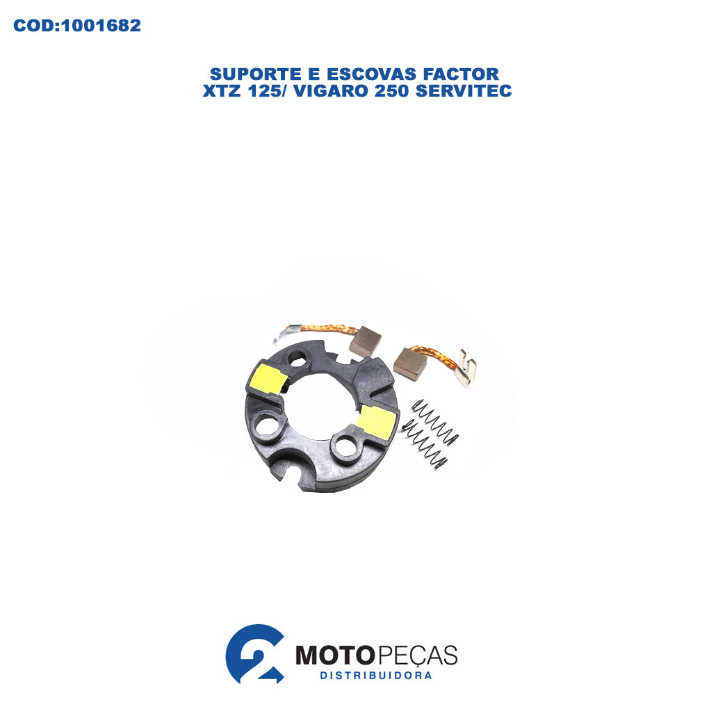 Escova Motor Partida Compl FACTOR/ XTZ 125/ Vigaro 250 Servitec
