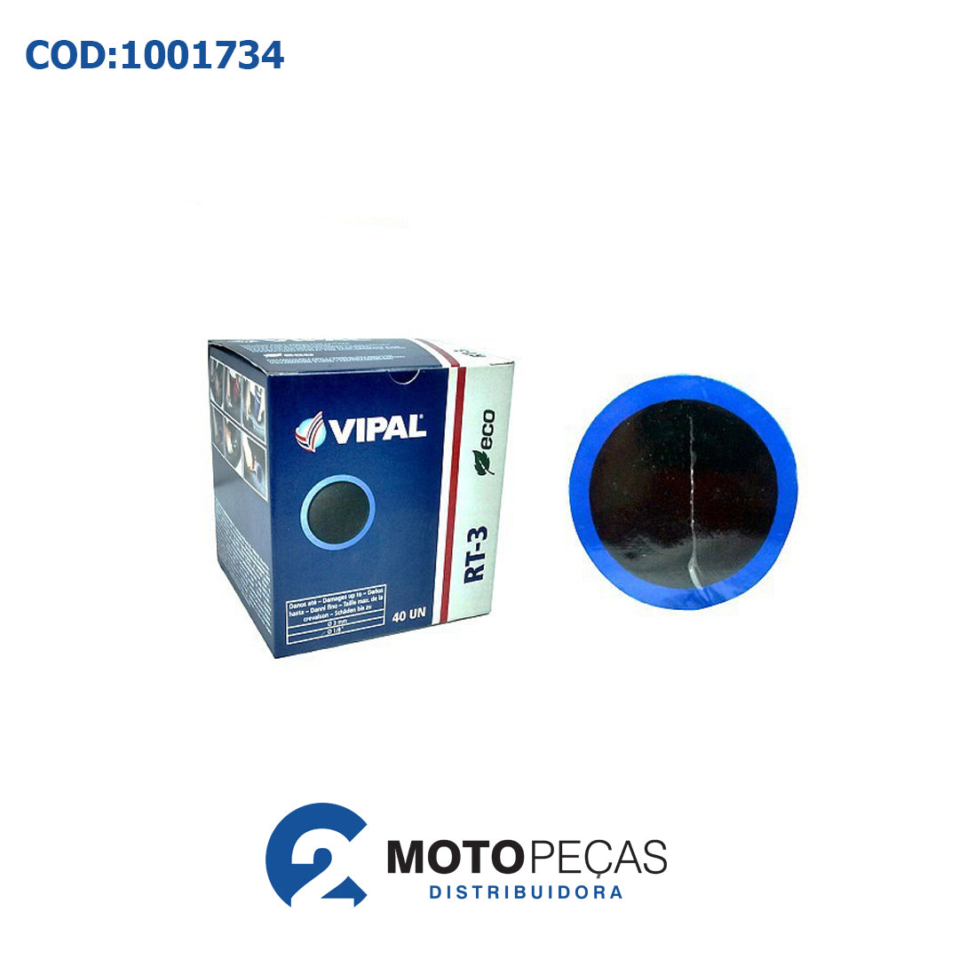 Reparo P/ Pneu Sem Camara 6 CM/ RT3/ a Frio Pneus Radiais e Diagonais Vipal