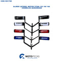 Slider Lateral Motor Titan 125 150 160 Vermelho Aurorense