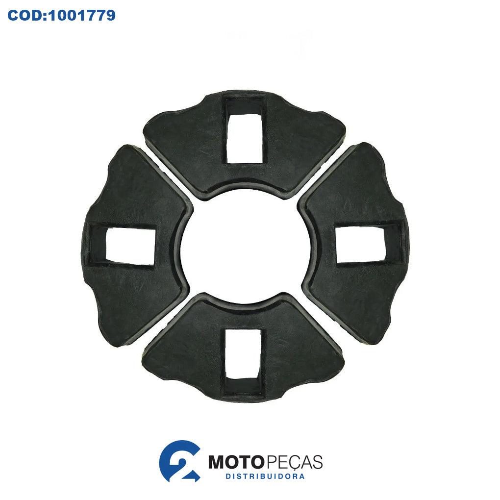 Coxim Coroa YBR / Crypton 4 PCS Borracha 2C
