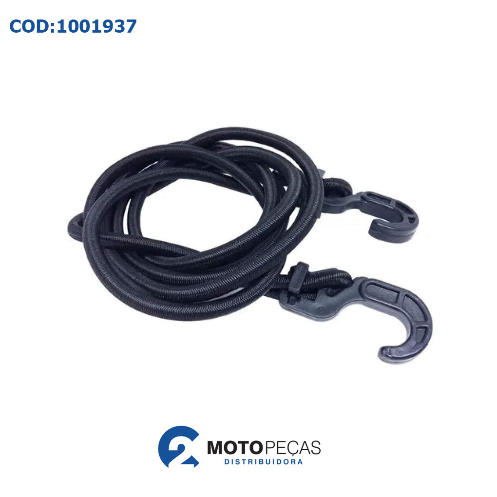 Elastico Gancho Plastico Reg 2,00 M Preto / Magno