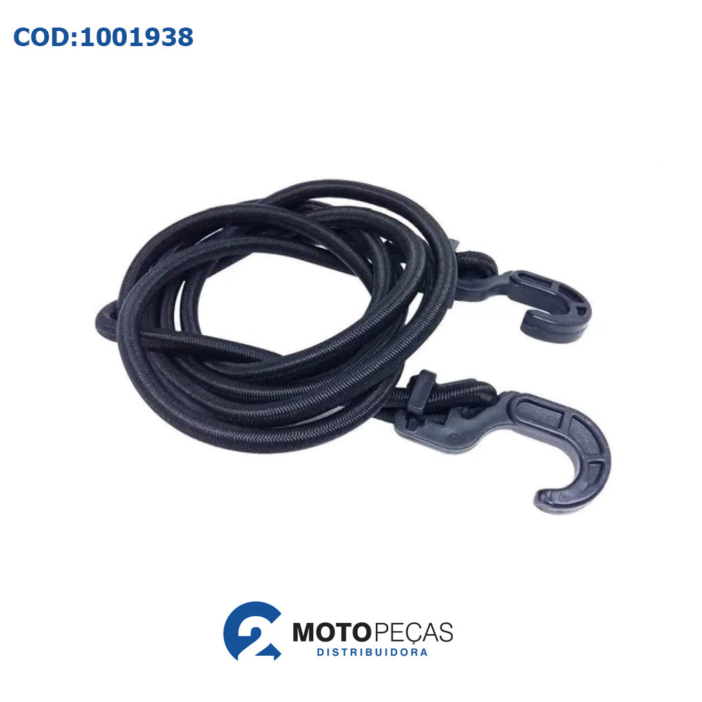 Elastico Gancho Plastico Reg 3,00 M Preto / Magno