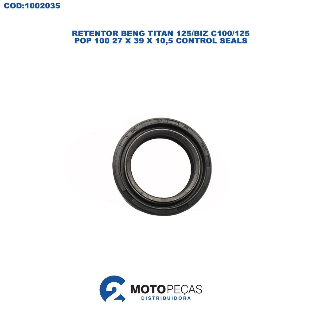 Retentor Beng Titan 125/BIZ C100/125 /POP 100 27 X 39 X 10,5 Control Seals