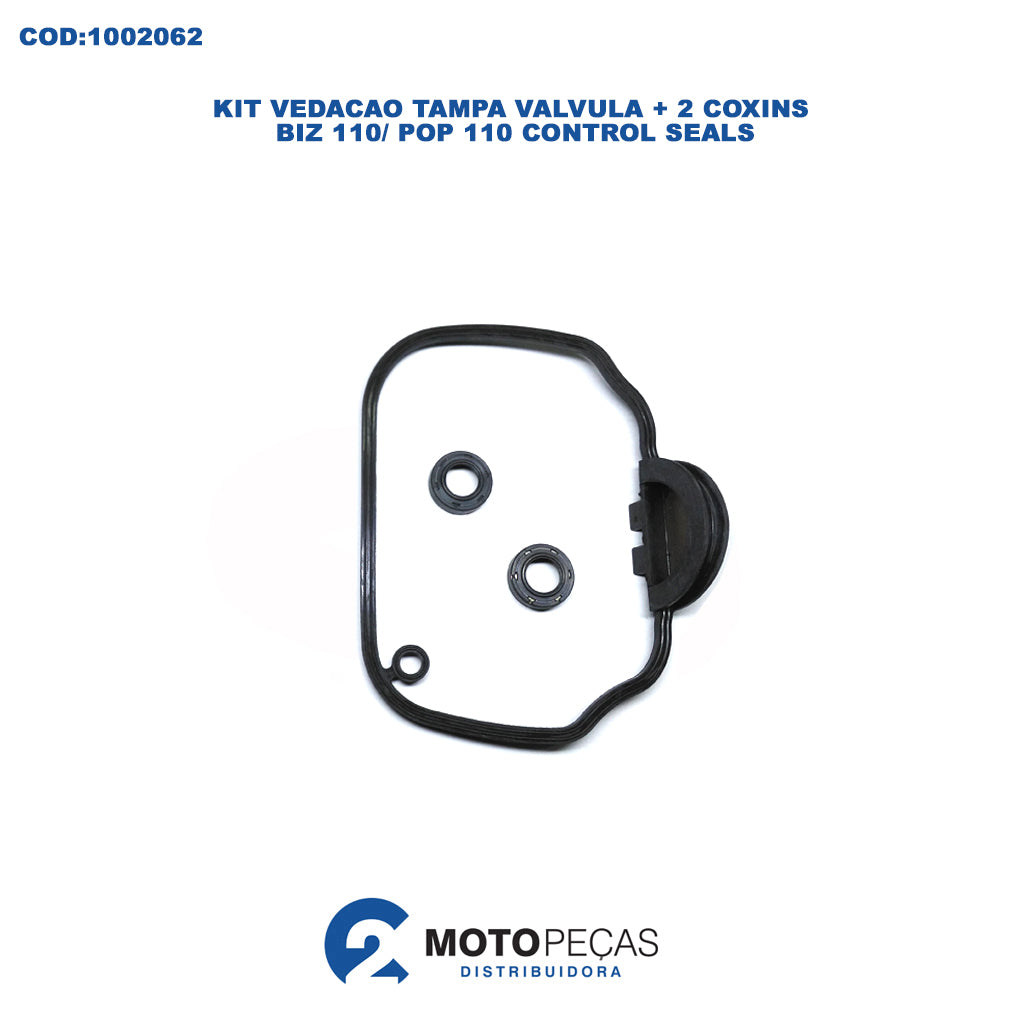 Kit Guarn Tampa Valvula + 2 Coxins Biz 110/ Pop 110 Control Seals