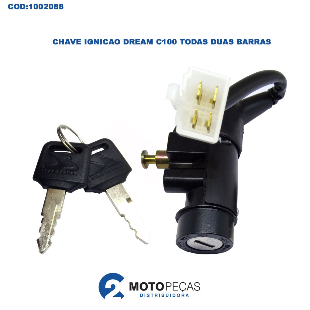 Chave Ignicao Biz C100 Dream Todas Duas Barras