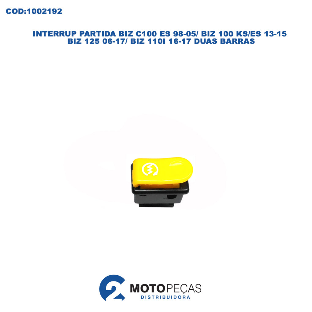 Interrup Partida Biz C100 ES 98/05 Biz 100 KS/ES 13/15 / Biz 125 06/17 /BIZ 110I 16/17 Duas Barras
