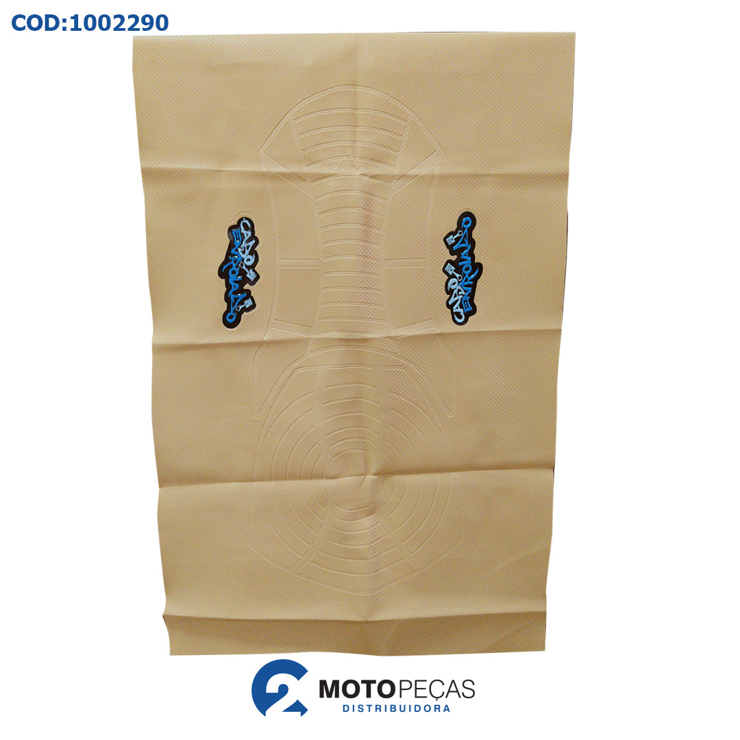 Capa de Banco Emborrachada [cabo Enrolado Azul] Caramelo 2C