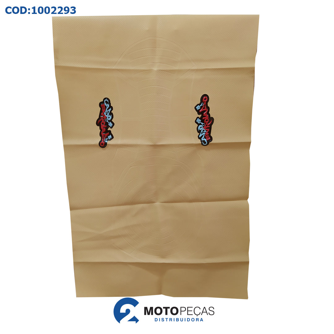 Capa de Banco Emborrachada [cabo Enrolado Vermelho] Caramelo 2C