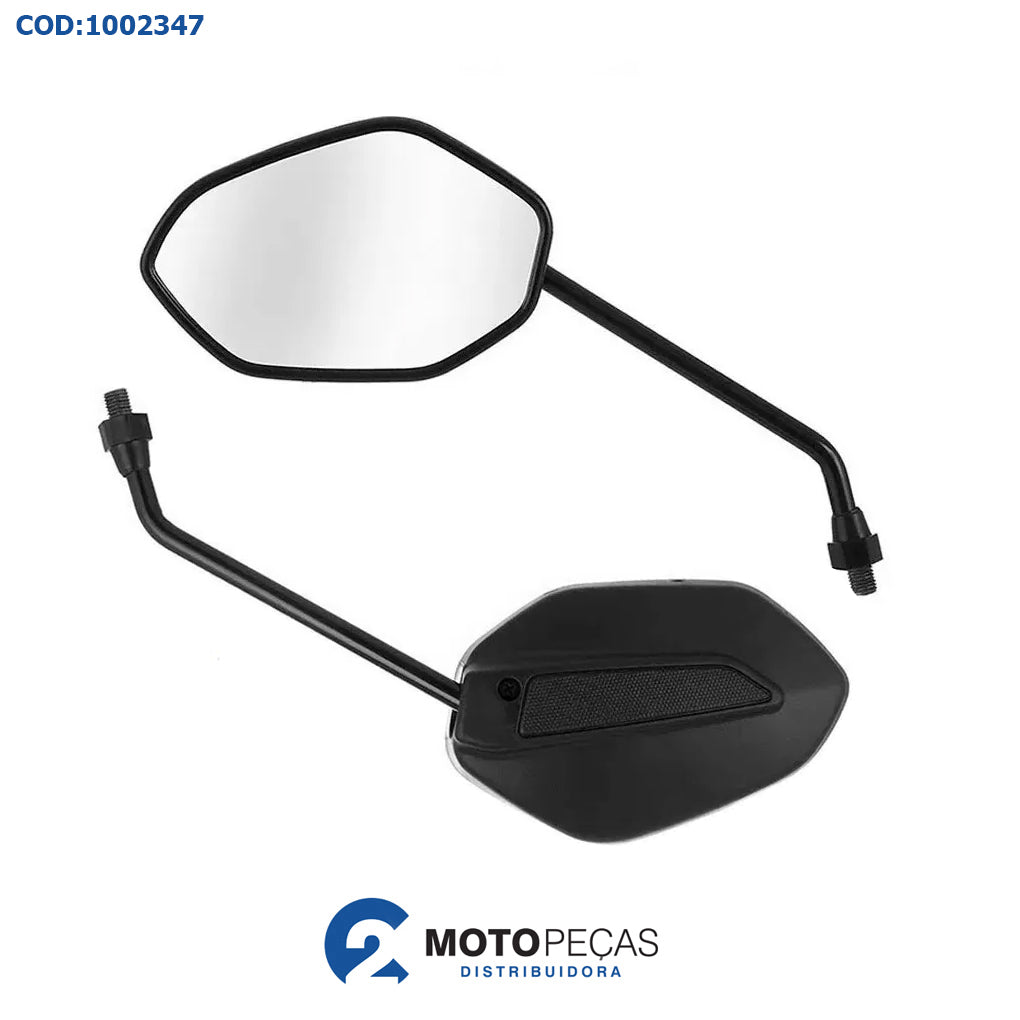 Retrovisor Mini Titan 125/150 2014 Haste Preta- Carcaca Preta - GVS