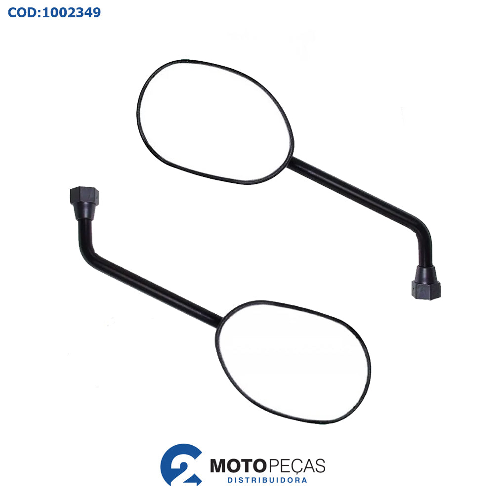 Retrovisor Mini Biz 125 Popular Carcaca Preta GVS