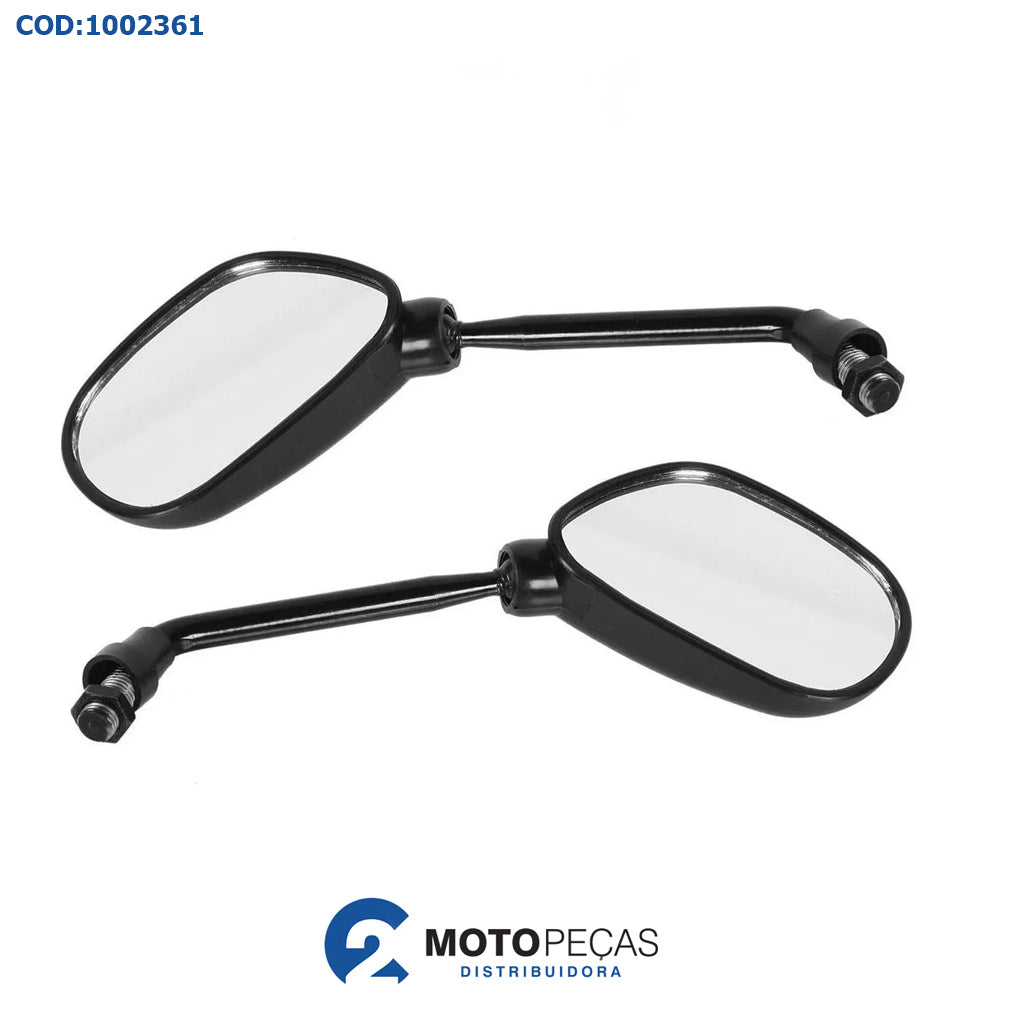 Retrovisor Mini YBR 125 Haste Preta Carcaca Preta GVS