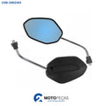 Retrovisor Mini Titan 2014 Espelho Azul Convexo Haste Cromada - GVS