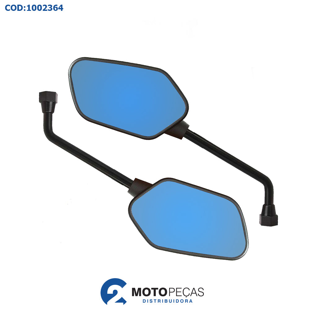 Retrovisor Mini CB300R 2011 Espelho Azul Convexo Haste Cromada GVS