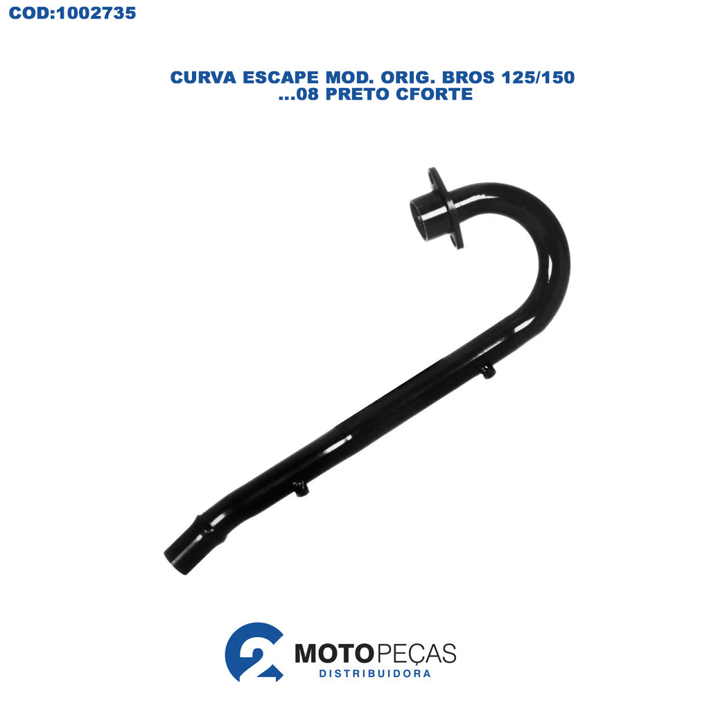 Curva Escape Mod. Orig. Bros 125/150 ...08 Preto Cforte