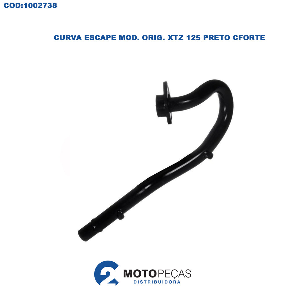 Curva Escape Mod. Orig. XTZ 125 Preto Cforte