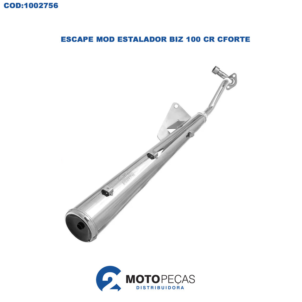 Escape Mod Estalador Biz 100 Cromado Cforte