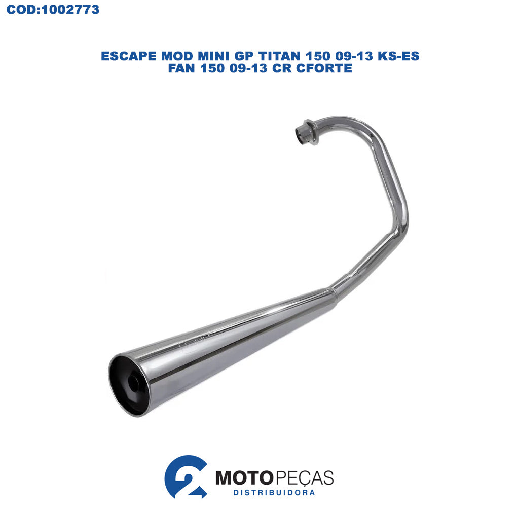 Escape Mod Mini GP Titan 150 09-13 KS-ES/ Fan 150 09-13 Cromado Cforte