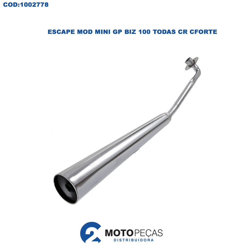 Escape Mod Mini GP Biz 100 Todas Cromado Cforte