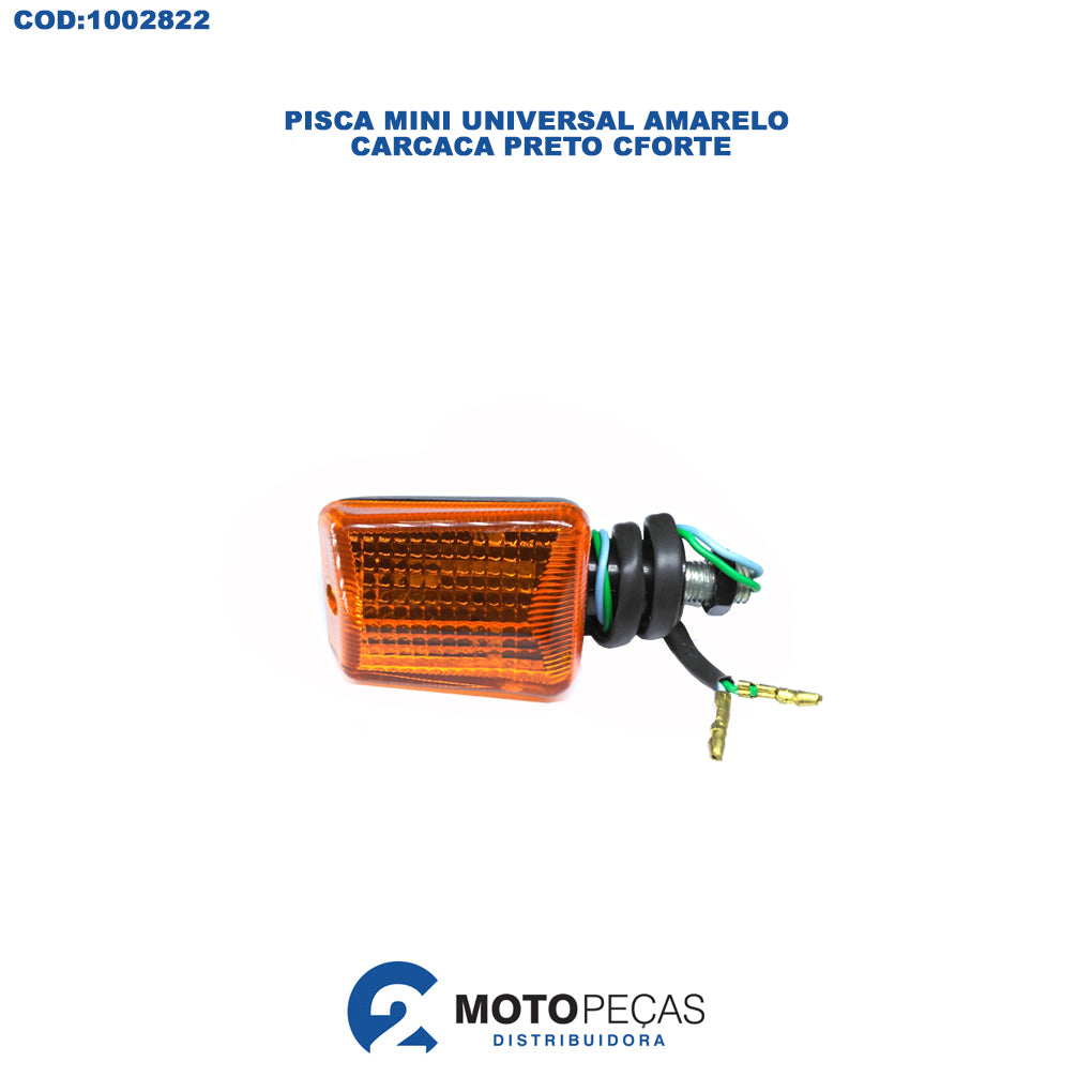 Pisca Mini Universal Amarelo Carcaca Preto Cforte