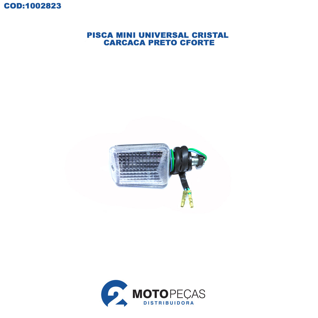 Pisca Mini Universal Cristal Carcaca Preto Cforte