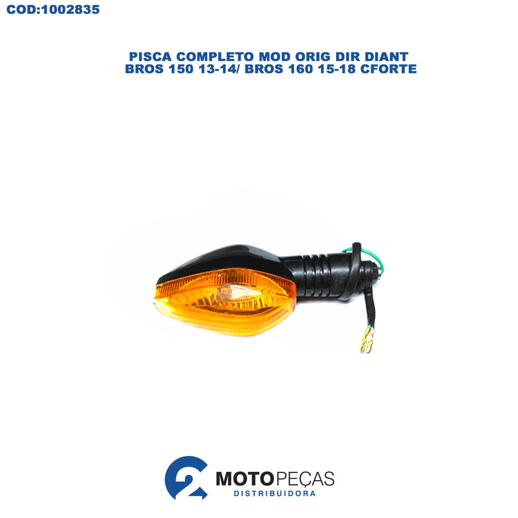 Pisca Completo Mod Orig Dir Diant Bros 150 13-14/ Bros 160 15-18 Amarelo Cforte