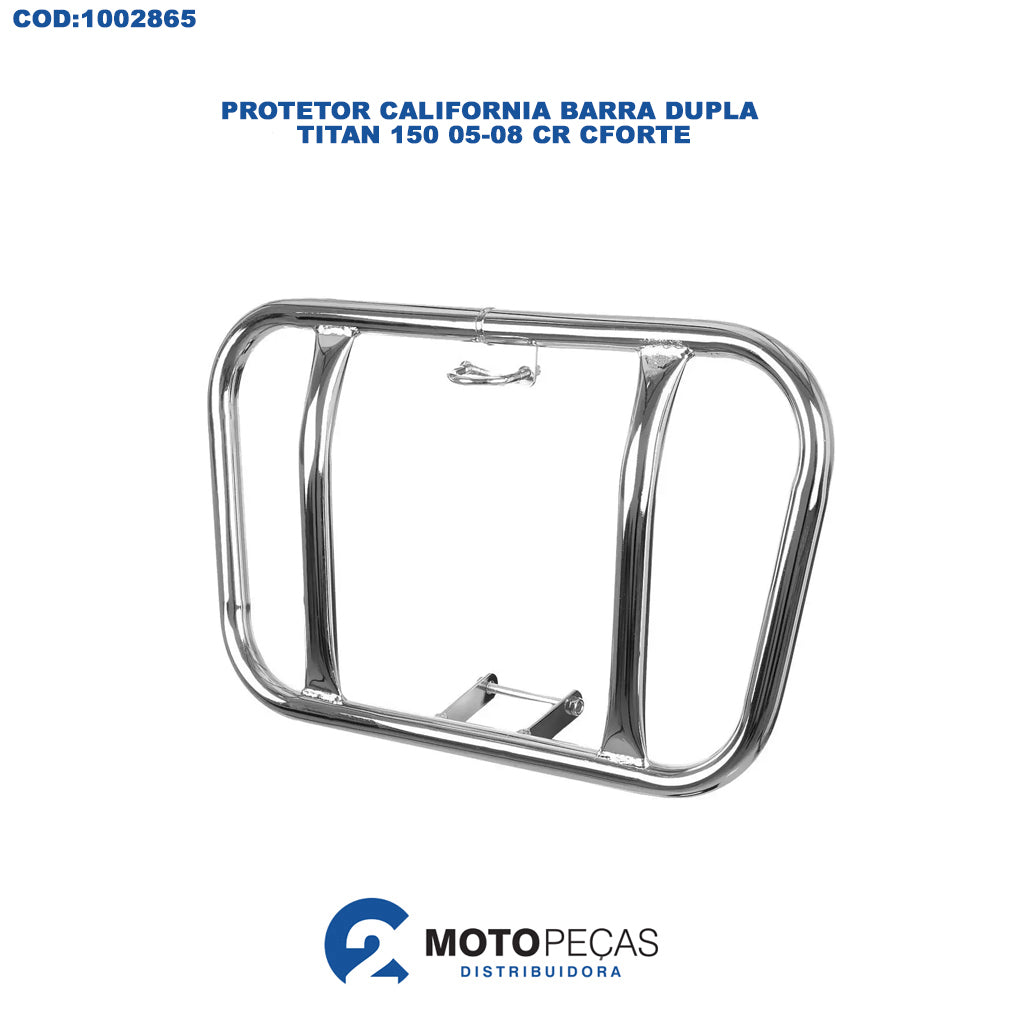 Protetor California Barra Dupla Titan 150 05-08 Cromado Cforte