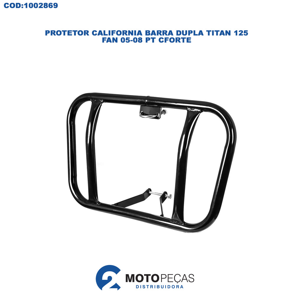 Protetor California Barra Dupla Titan 125/ Fan 05-08 Preto Cforte
