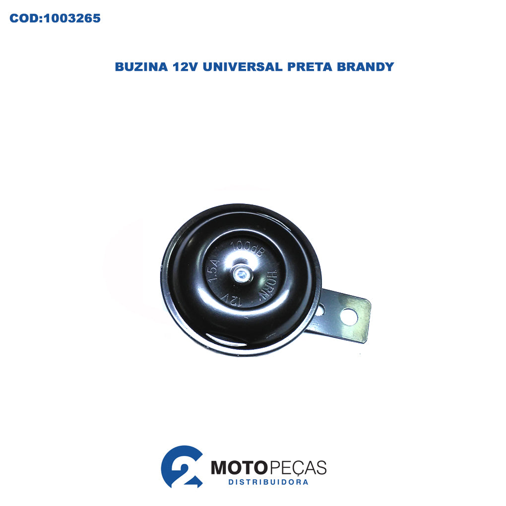 Buzina 12V Universal Preta Brandy