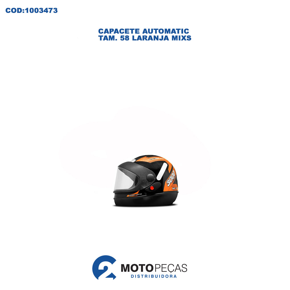 Capacete Mod San Marino 3000 Tam. 58 Laranja Mixs