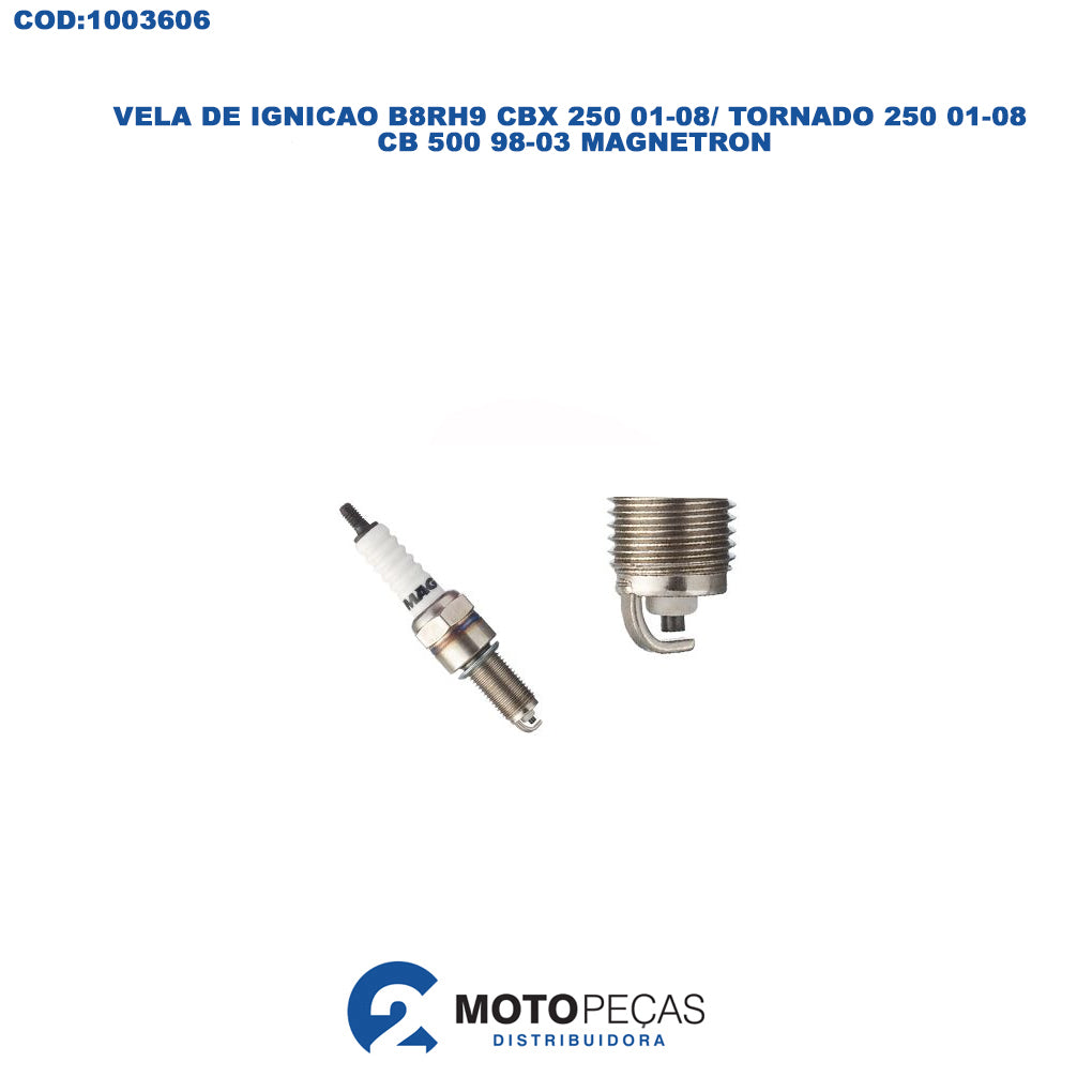 Vela de Ignicao B8RH9 CBX 250 0108/ Tornado 250 0108/ CB 500 9803 Magnetron