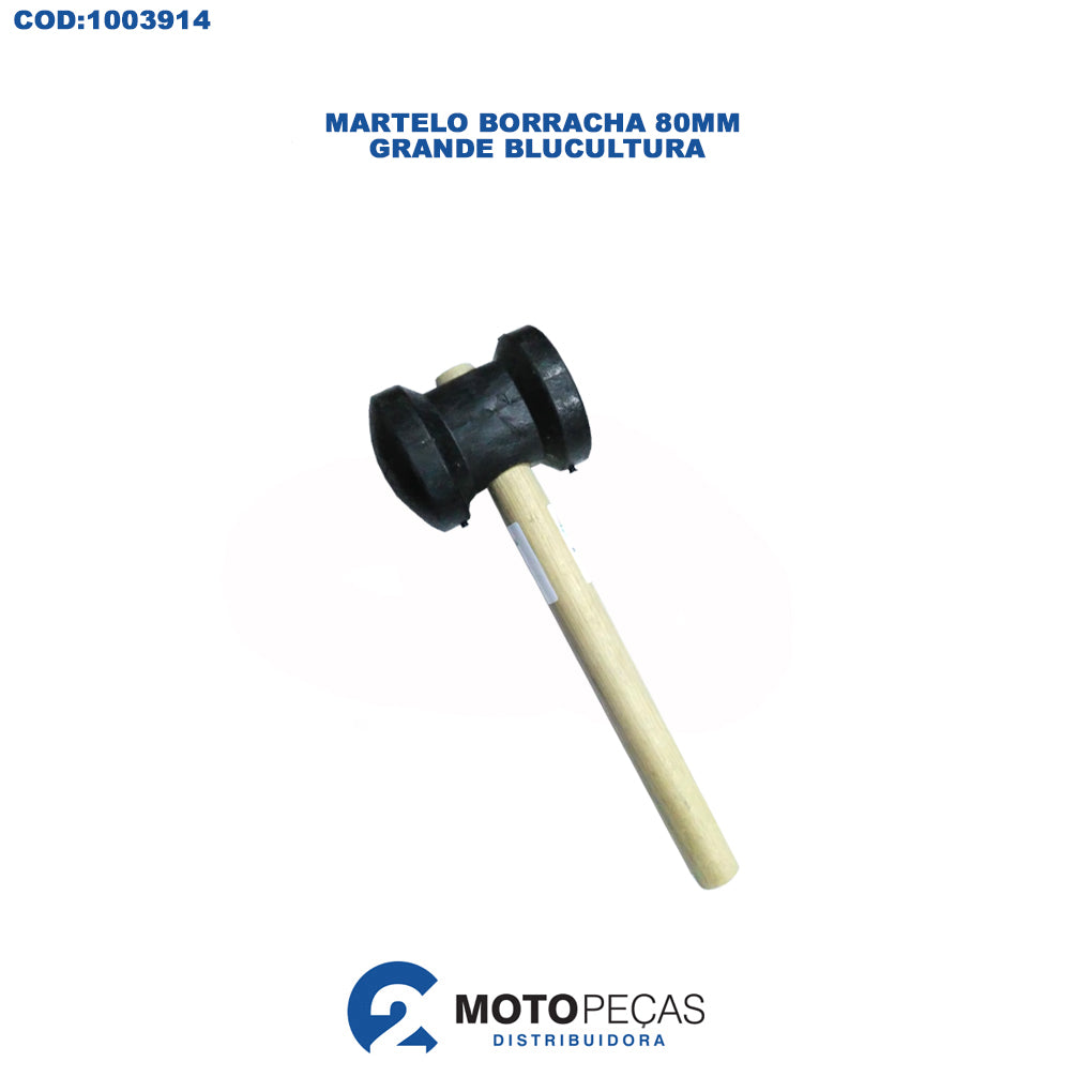 Martelo Borracha 80MM Grande Blucultura