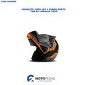 Capacete Vpro Jet 3 Fundo Preto Tam 60 Laranja Tork