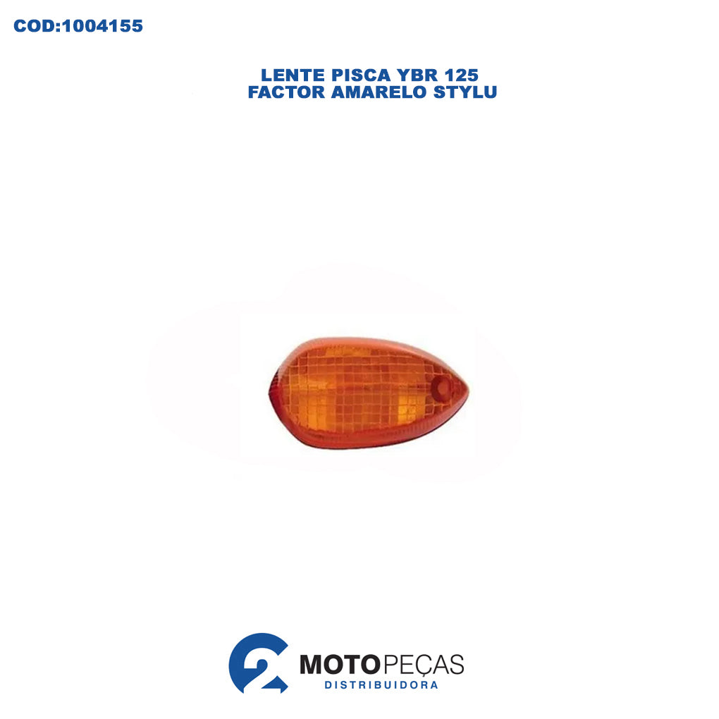 Lente Pisca YBR 125 Factor Amarelo Stylu