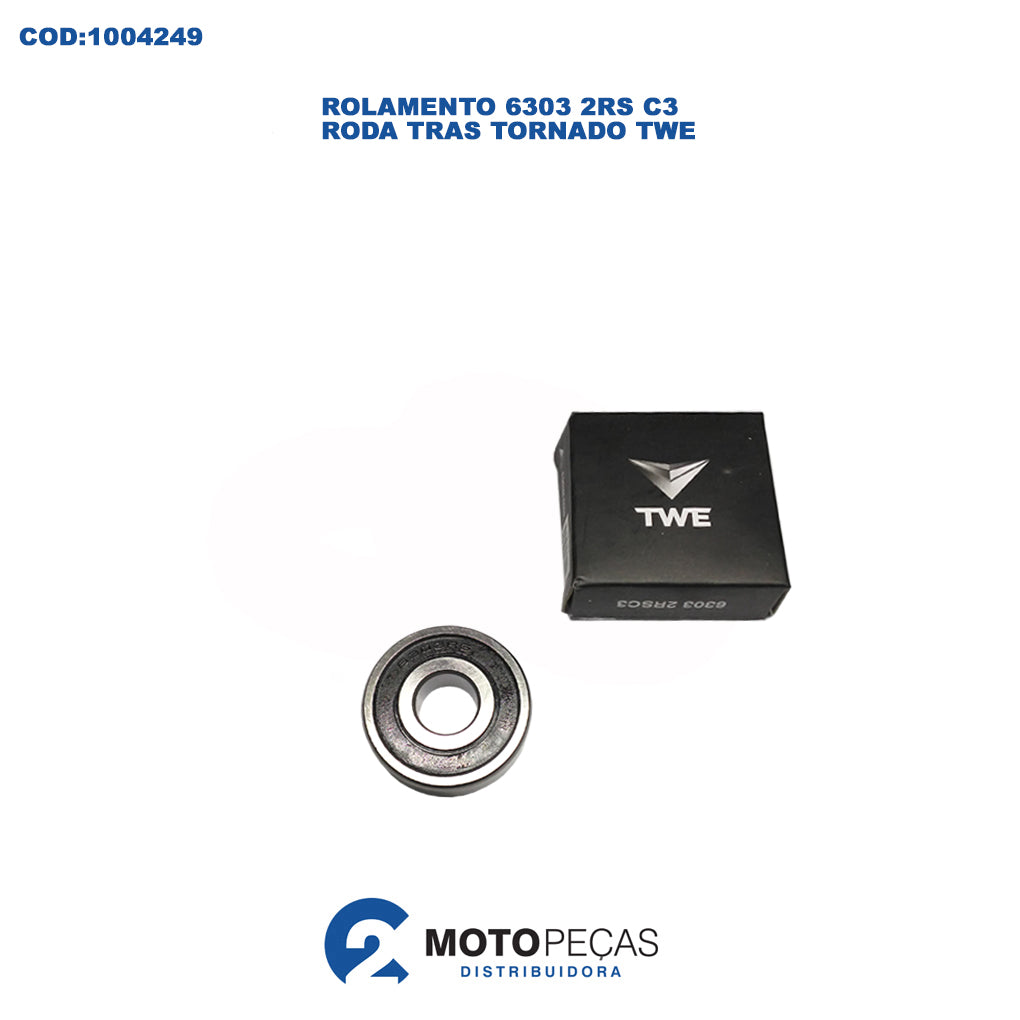 Rolamento 6303 2RS C3 Roda Tras Tornado Twe