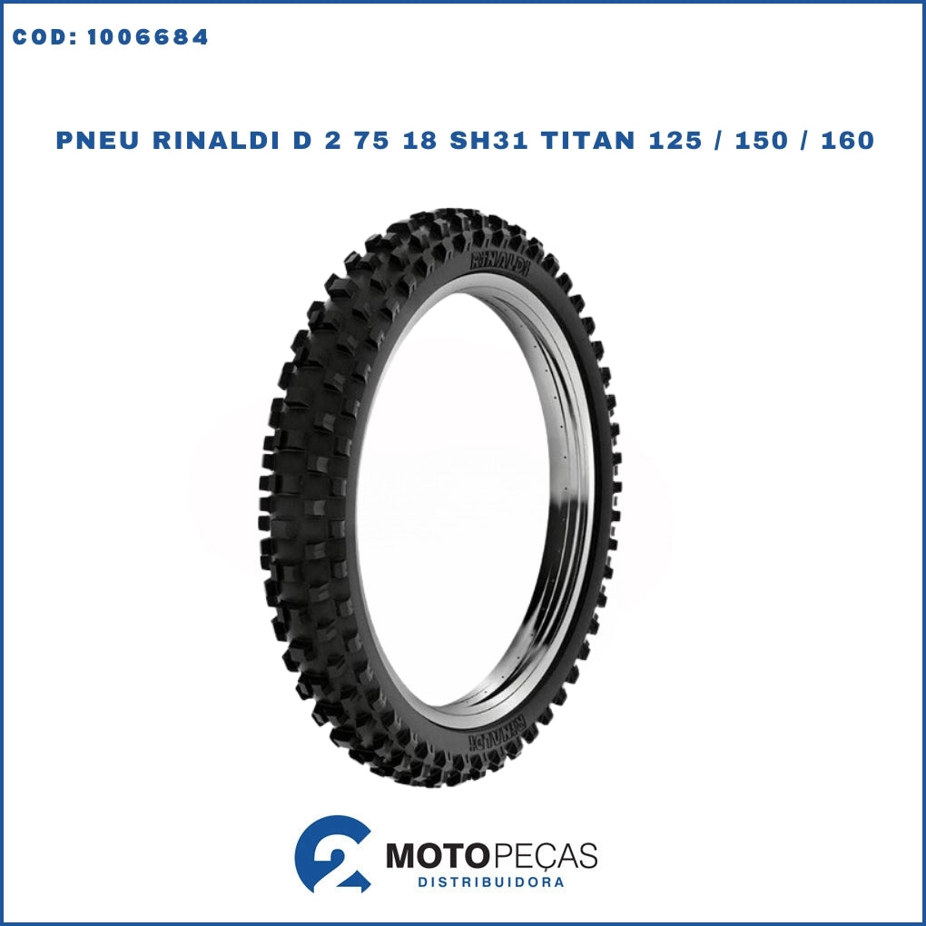 Pneu Rinaldi D 2 75 18 Cross SH31 Titan 125 / 150 / 160