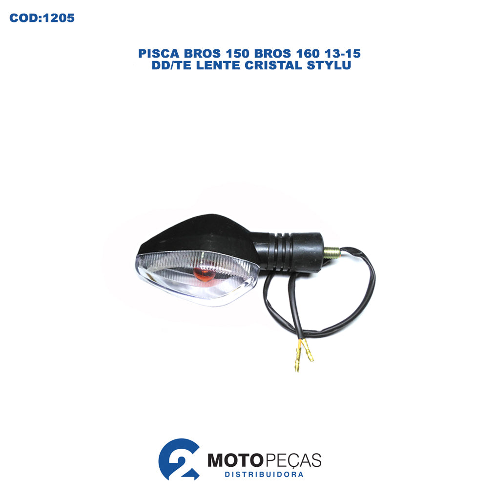 Pisca DD/TE Bros 150 Bros 160 13/15 Lente Cristal Stylu
