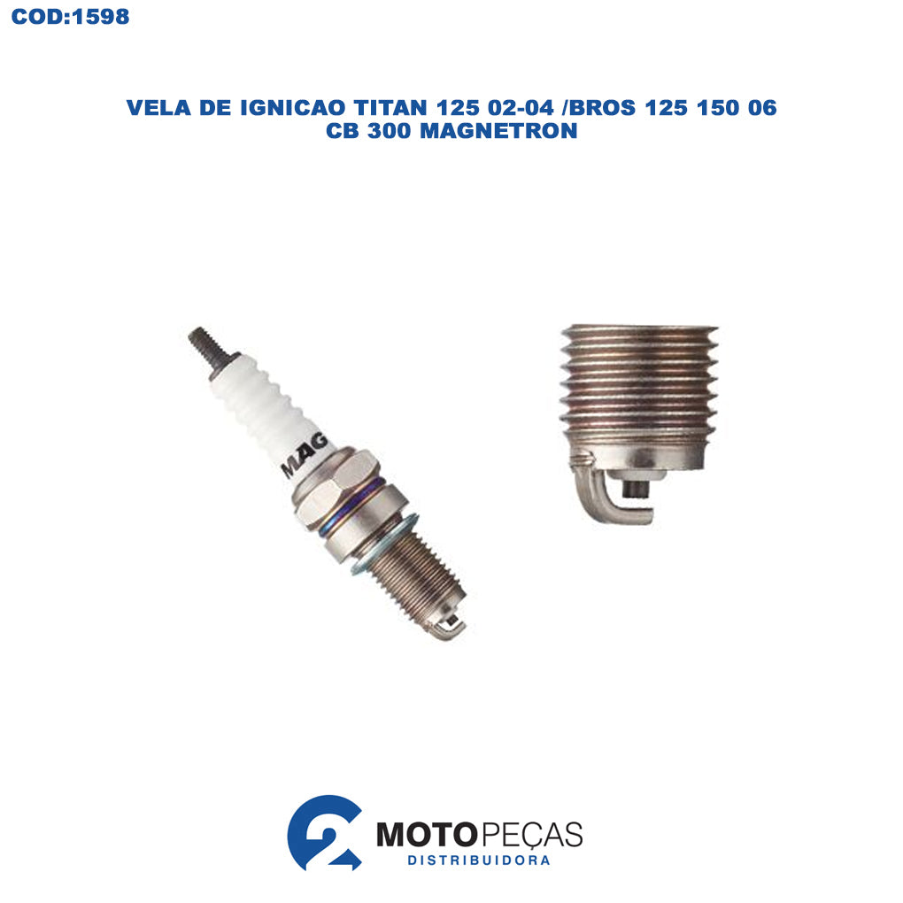 Vela de Ignicao Titan 125 02/04 Bros 125 150 06/ CB 300 Magnetron
