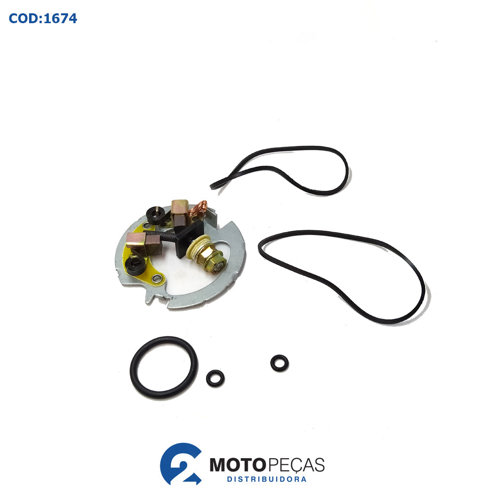 Escova Motor Partida Compl Titan 125/ CBX/ Bros 150/ XR200,250/ Tornado / Magnetron