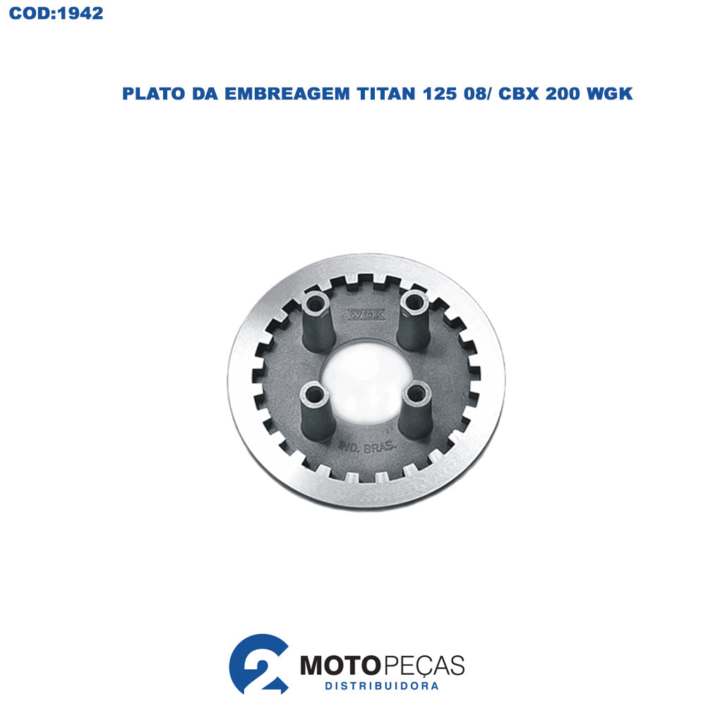 Plato da Embreagem Titan 125 08/ CBX 200 WGK