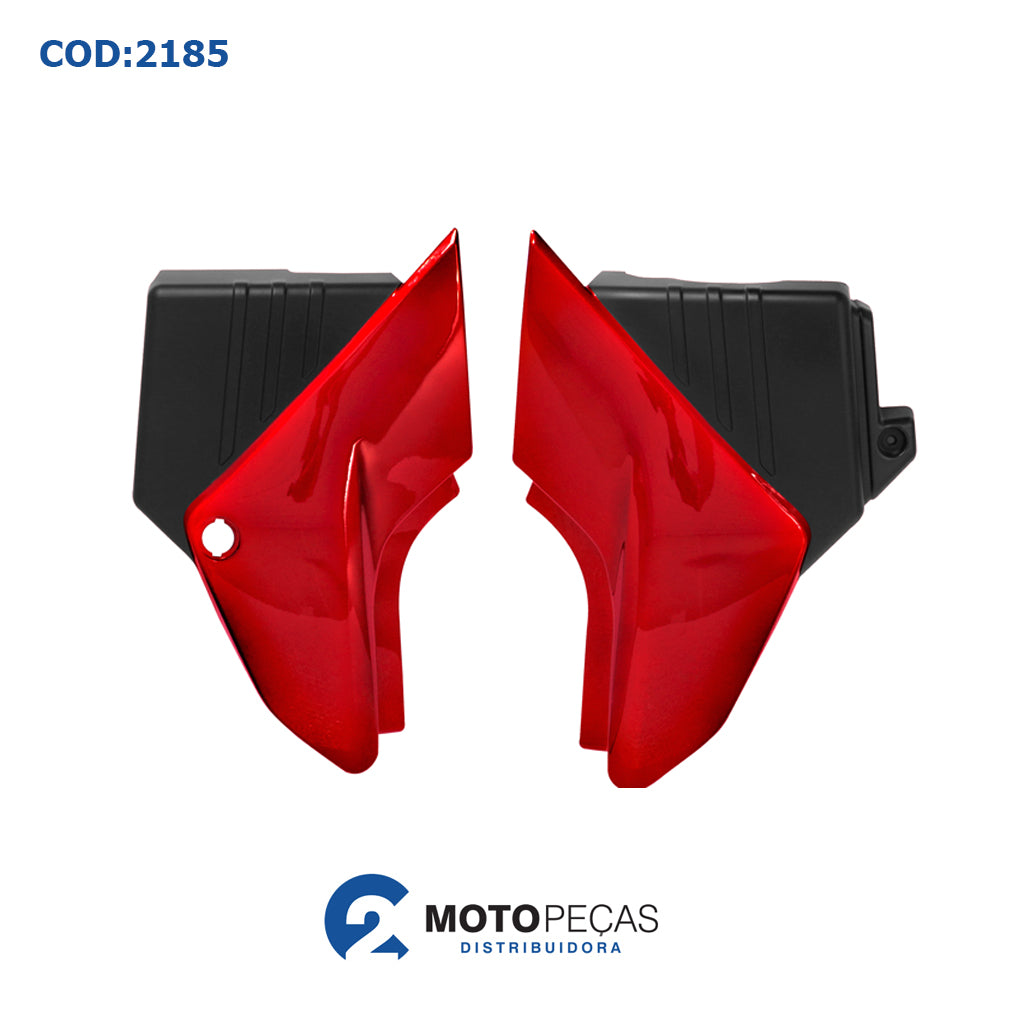 Tampa Lateral [pr] YBR 125 05/08 Vermelha S/ADESIVO Melc
