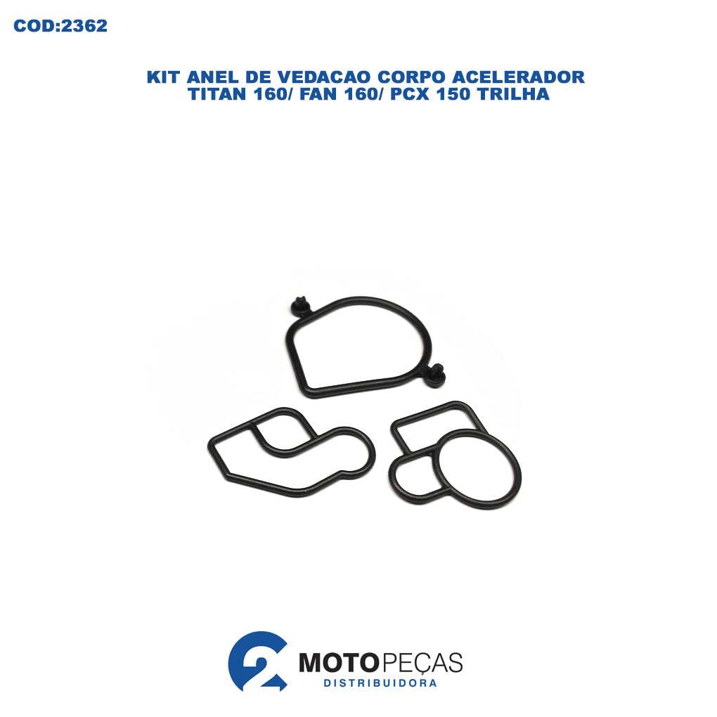 Kit Anel de Vedacao Corpo Acelerador Titan 160/ Fan 160/ PCX 150 Trilha