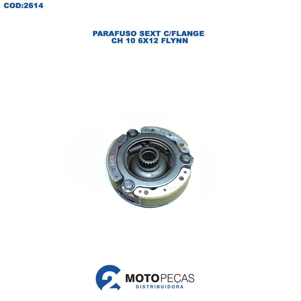 Parafuso Sext C/FLANGE CH 10 6X12 FLYNN