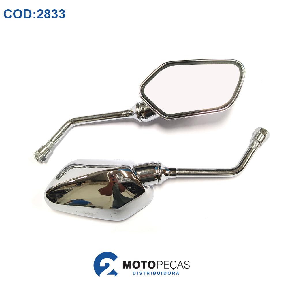 Retrovisor Mini CB 300 Padrao Honda DIR/ESQ Asa Cromada Awa