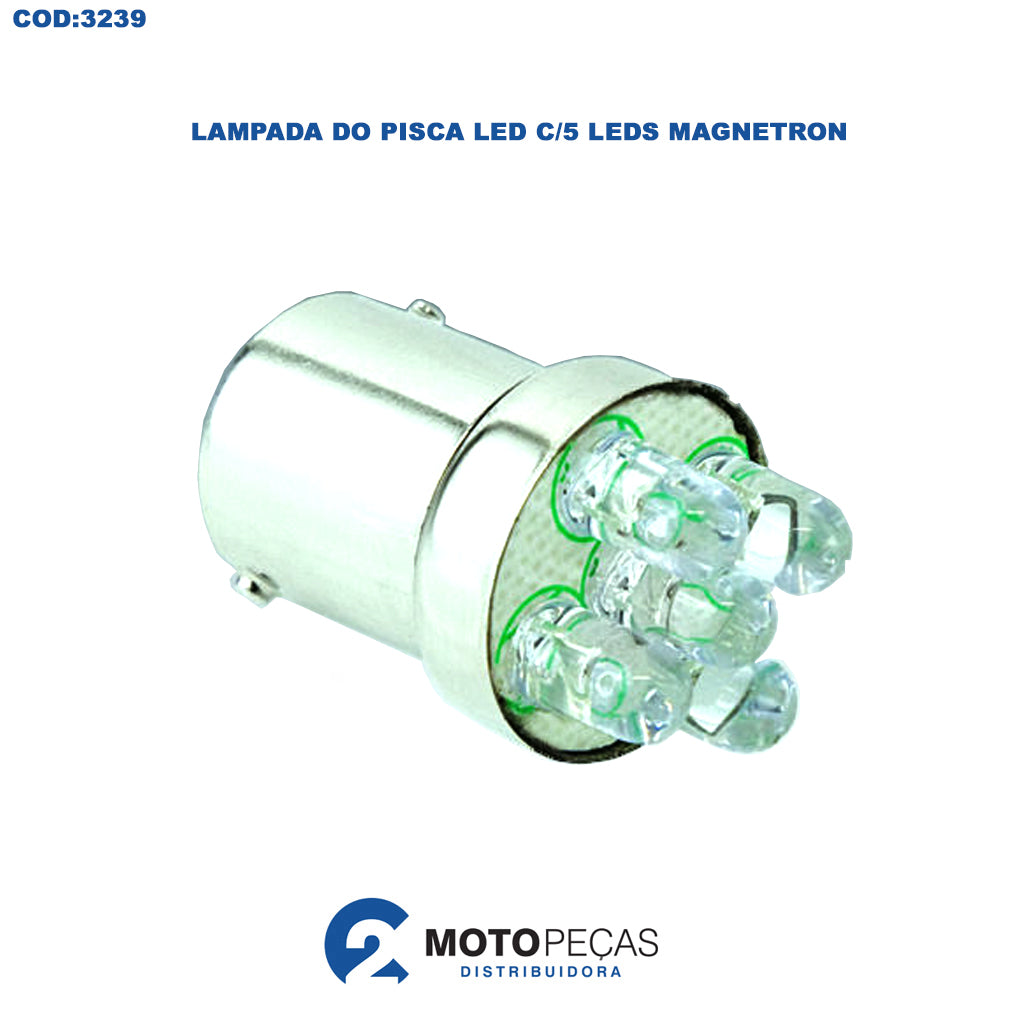 Lampada do Pisca LED C/5 Leds Magnetron