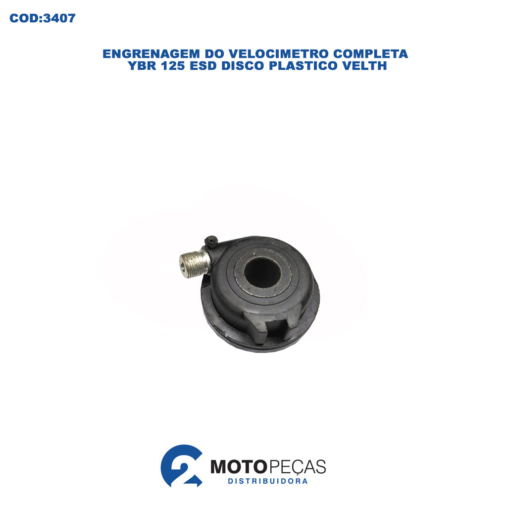 Engrenagem do Velocimetro Completa YBR125 ESD Disco Plastico Velth